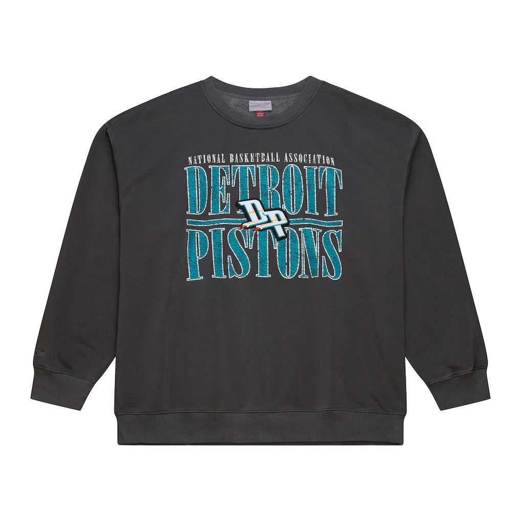 Mitchell & Ness Detroit Pistons NBA Downtown Collection Fleece Sweatshirt Black