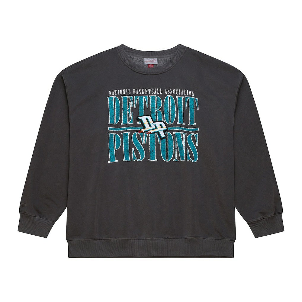 Mitchell & Ness Detroit Pistons NBA Downtown Collection Fleece Sweatshirt Black