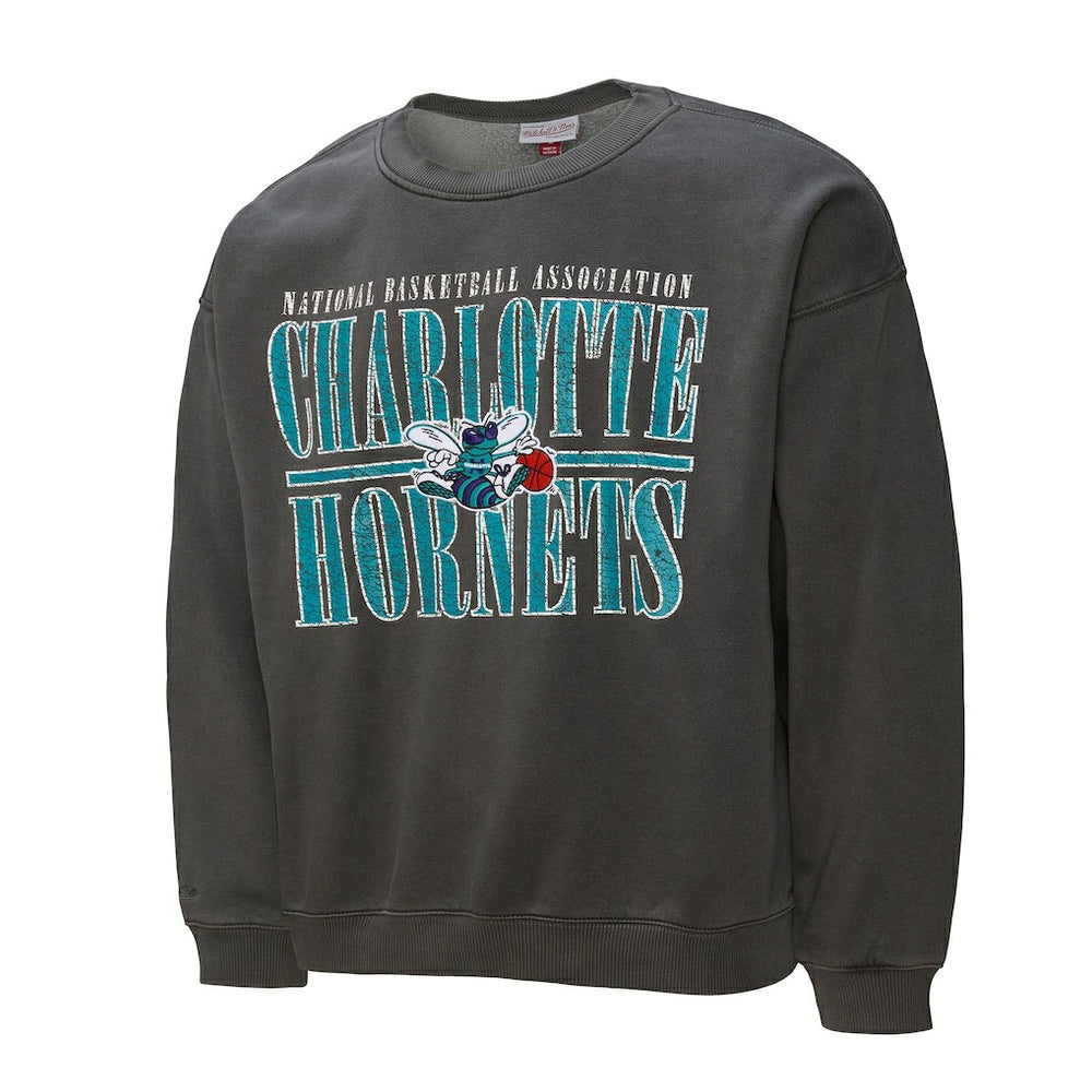 Mitchell & Ness Charlotte Hornets NBA Downtown Collection Fleece Sweatshirt Black