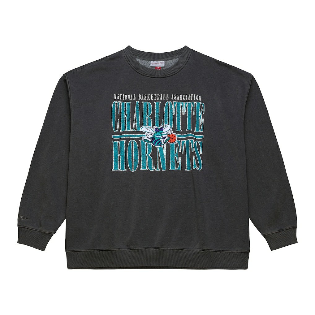 Mitchell & Ness Charlotte Hornets NBA Downtown Collection Fleece Sweatshirt Black