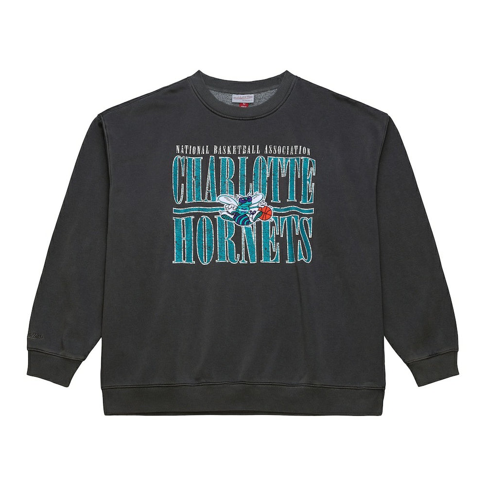Mitchell & Ness Charlotte Hornets NBA Downtown Collection Fleece Sweatshirt Black
