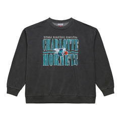 Mitchell & Ness Charlotte Hornets NBA Downtown Collection Fleece Sweatshirt Black