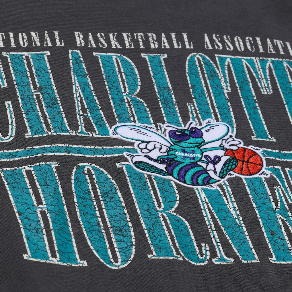Mitchell & Ness Charlotte Hornets NBA Downtown Collection Fleece Sweatshirt Black