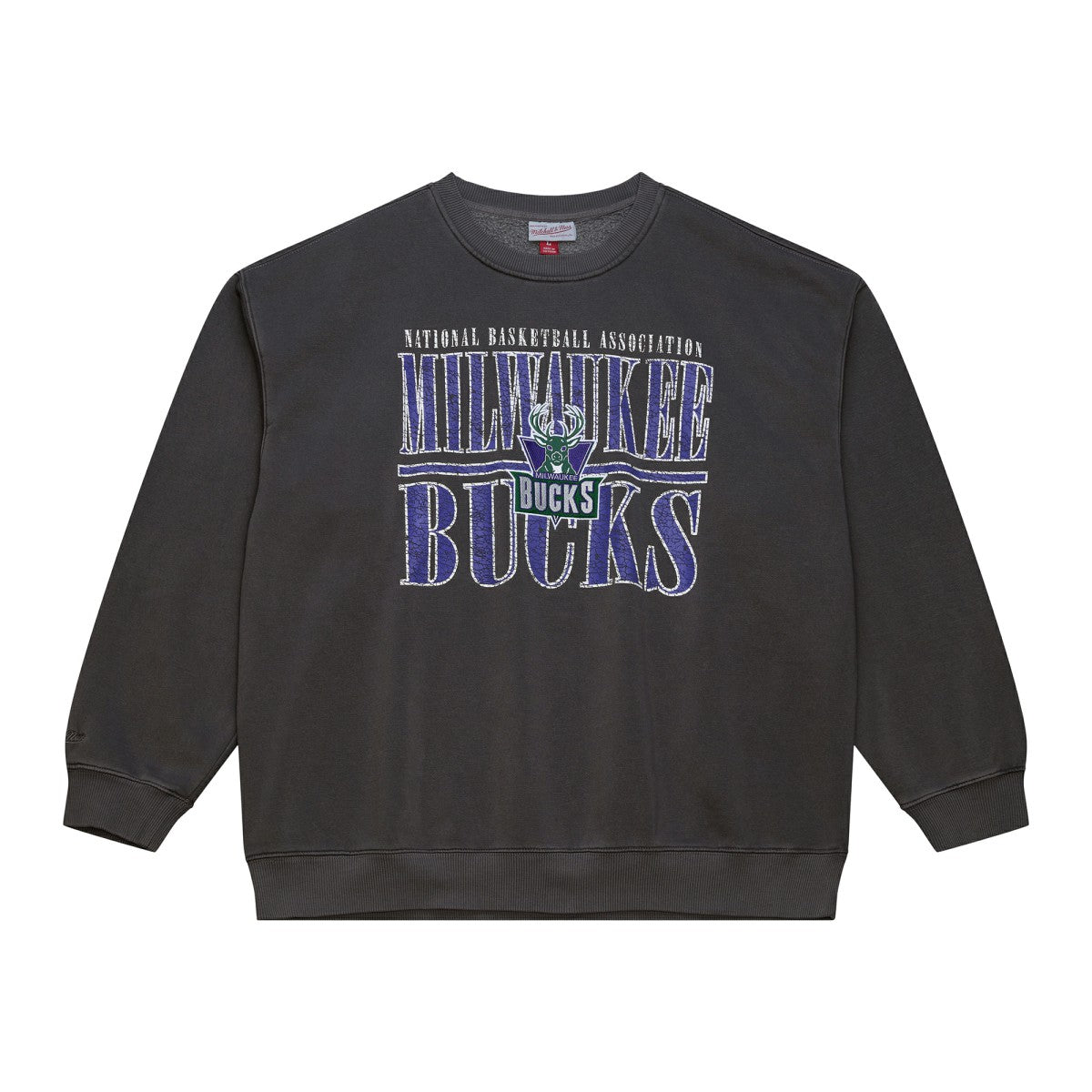 Mitchell & Ness Milwaukee Bucks NBA Downtown Collection Fleece Sweatshirt Black