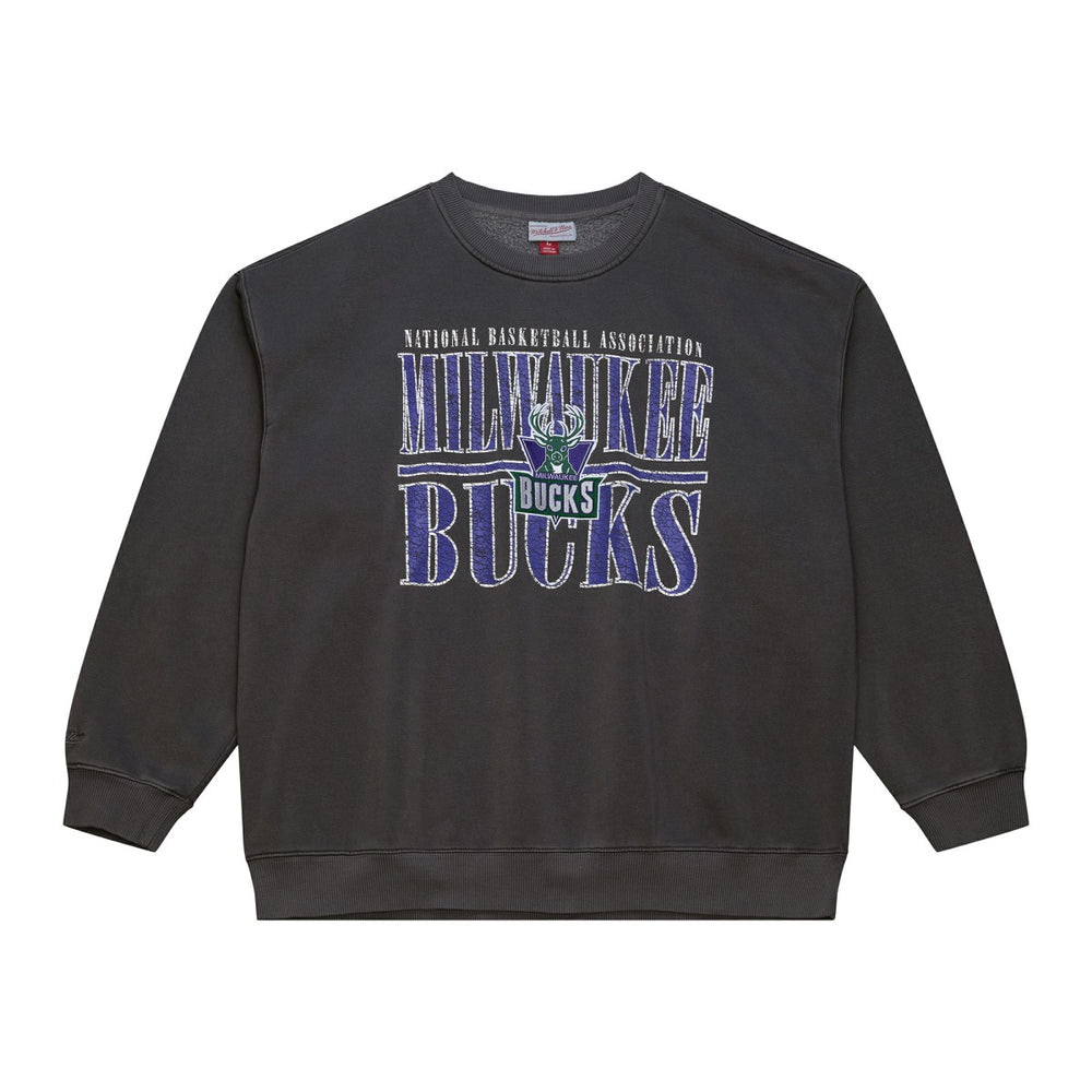 Mitchell & Ness Milwaukee Bucks NBA Downtown Collection Fleece Sweatshirt Black