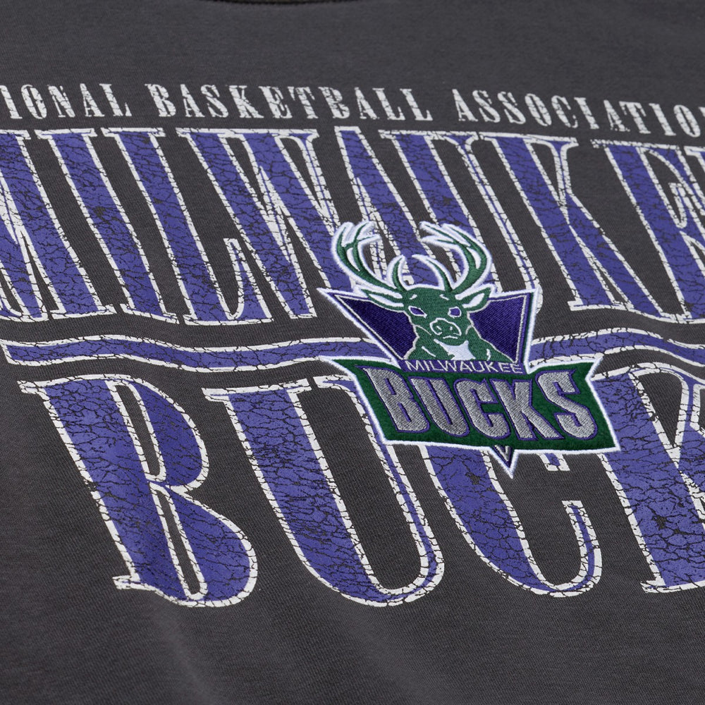 Mitchell & Ness Milwaukee Bucks NBA Downtown Collection Fleece Sweatshirt Black