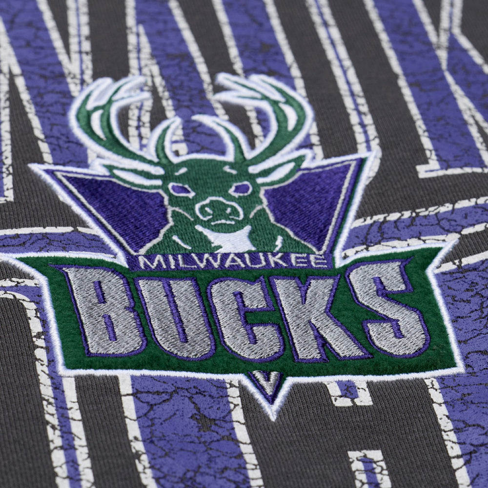 Mitchell & Ness Milwaukee Bucks NBA Downtown Collection Fleece Sweatshirt Black