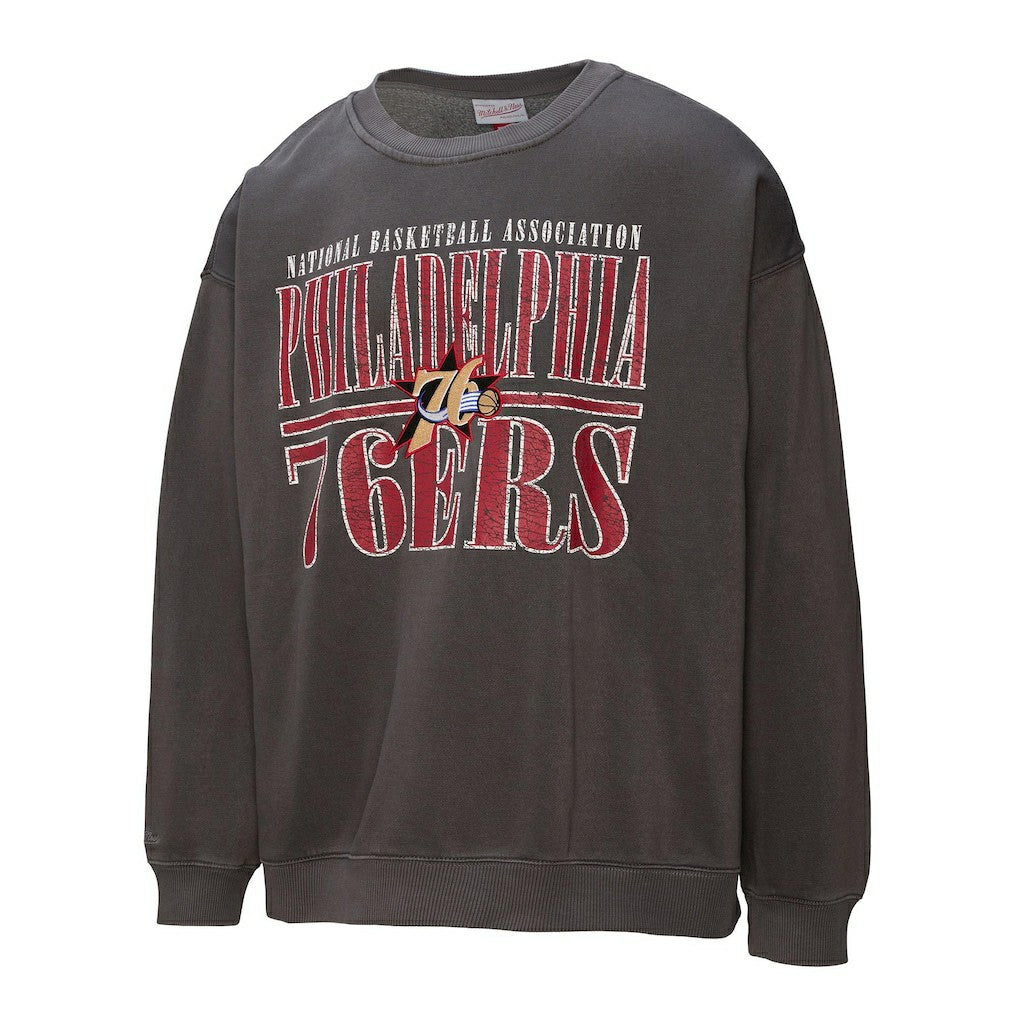 Mitchell & Ness Philadelphia 76ers NBA Downtown Collection Fleece Sweatshirt Black