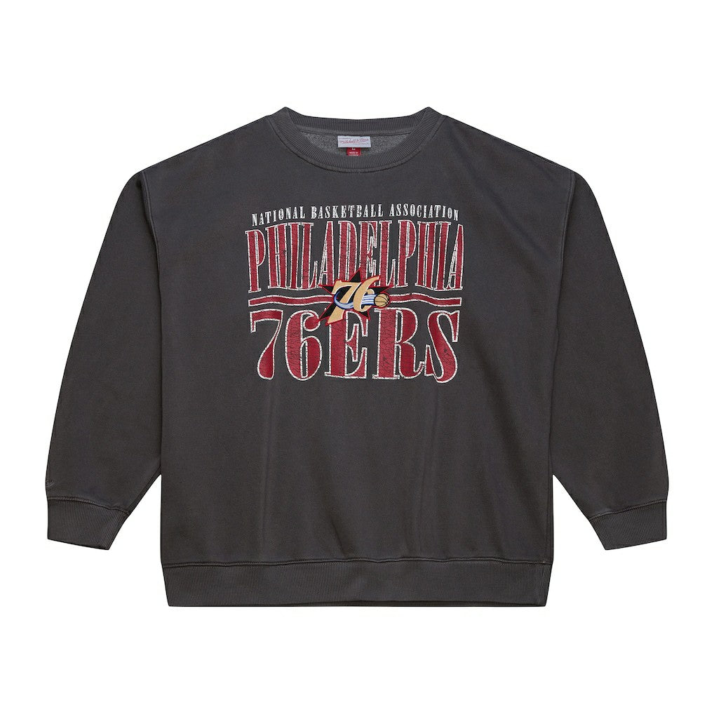 Mitchell & Ness Philadelphia 76ers NBA Downtown Collection Fleece Sweatshirt Black