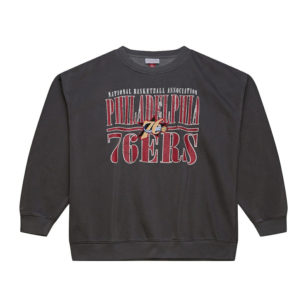 Mitchell & Ness Philadelphia 76ers NBA Downtown Collection Fleece Sweatshirt Black