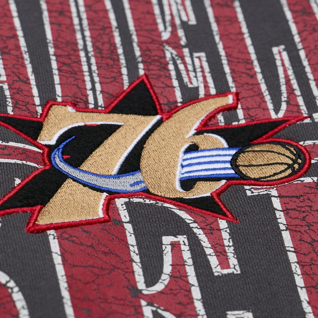 Mitchell & Ness Philadelphia 76ers NBA Downtown Collection Fleece Sweatshirt Black