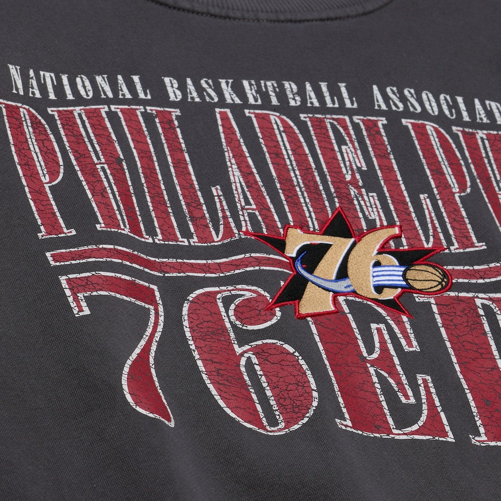 Mitchell & Ness Philadelphia 76ers NBA Downtown Collection Fleece Sweatshirt Black