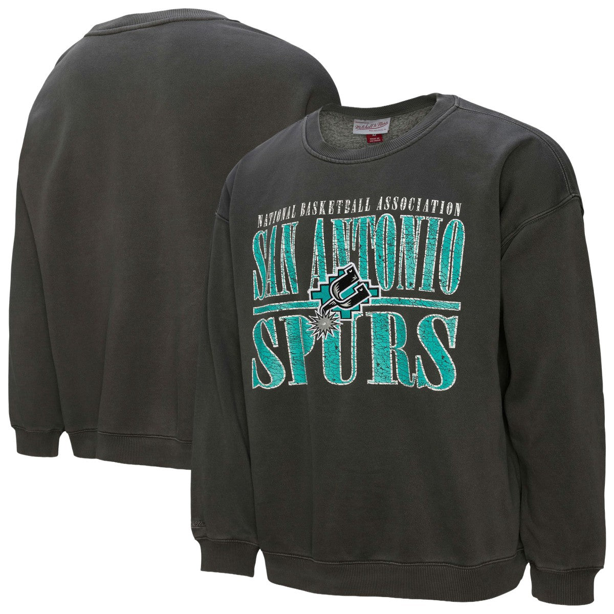 Mitchell & Ness San Antonio Spurs NBA Downtown Collection Fleece Sweatshirt Black