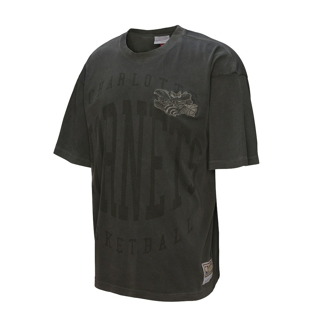 Mitchell & Ness Charlotte Hornets Downtown Collection Premium T-Shirt Black