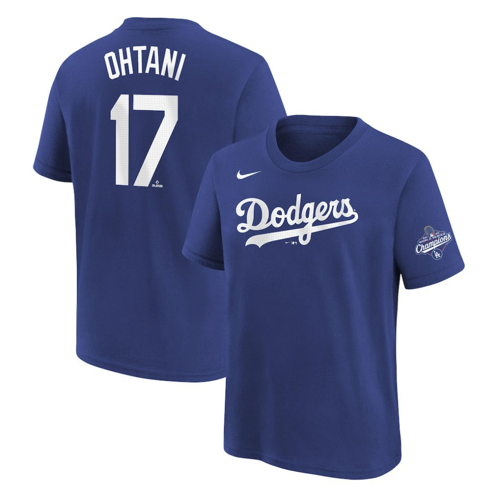 Shohei Ohtani Los Angeles Dodgers Nike Youth 2025 World Series Champions Name & Number T-Shirt Outlet