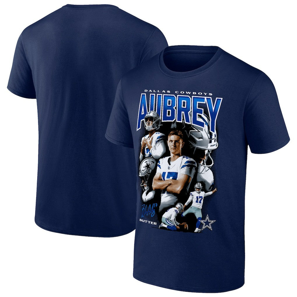 Brandon Aubrey Dallas Cowboys Collage T-Shirt - Navy - Fanatics