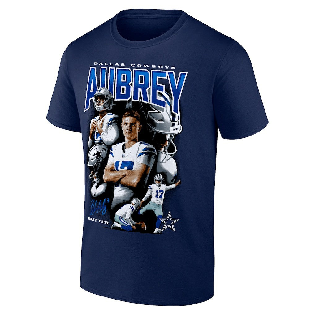 Brandon Aubrey Dallas Cowboys Collage T-Shirt - Navy - Fanatics