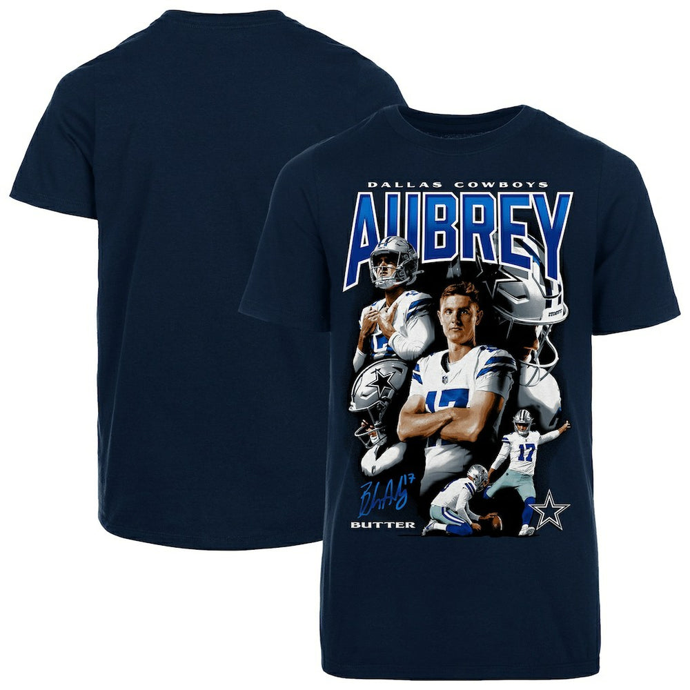 Brandon Aubrey Dallas Cowboys Youth Collage T-Shirt - Navy - Fanatics