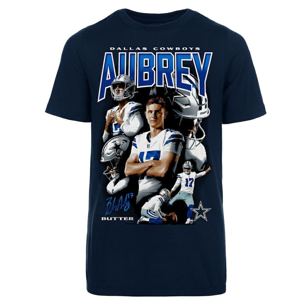 Brandon Aubrey Dallas Cowboys Youth Collage T-Shirt - Navy - Fanatics