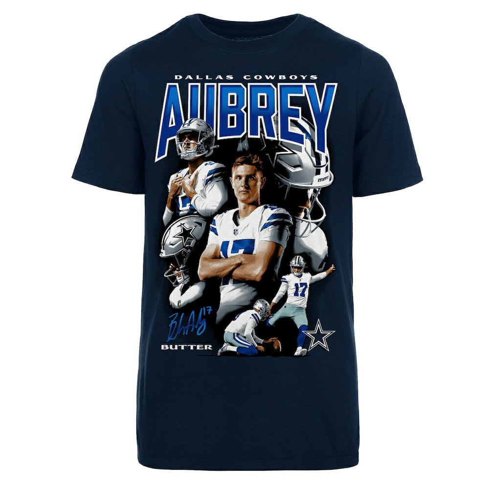 Brandon Aubrey Dallas Cowboys Youth Collage T-Shirt - Navy - Fanatics