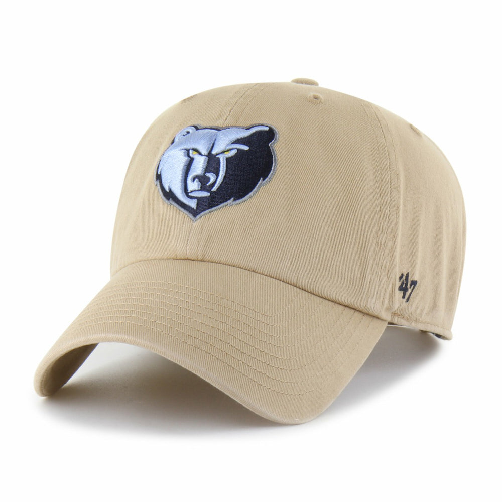 47 brand Memphis Grizzlies '47 Logo Clean Up Adjustable Hat Khaki