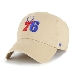 47 brand Philadelphia 76ers '47 Logo Clean Up Adjustable Hat Khaki