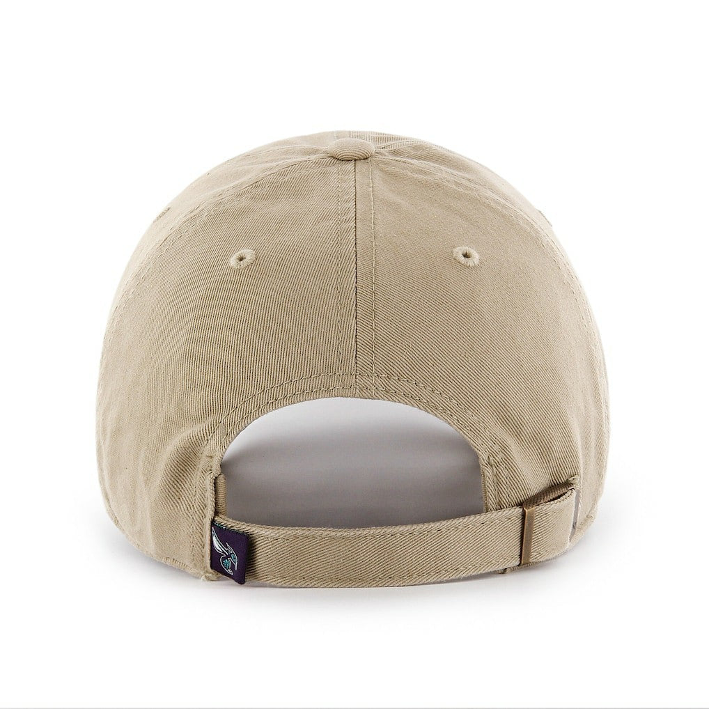 47 brand Charlotte Hornets '47 Logo Clean Up Adjustable Hat Khaki