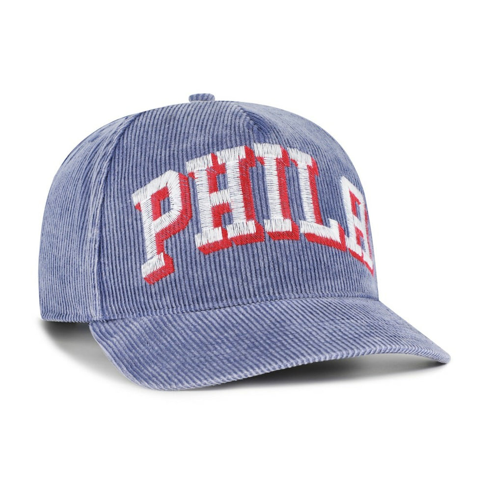 47 brand Philadelphia 76ers '47 Reclaim Snow Wash Corduroy Adjustable Hitch Hat Blue