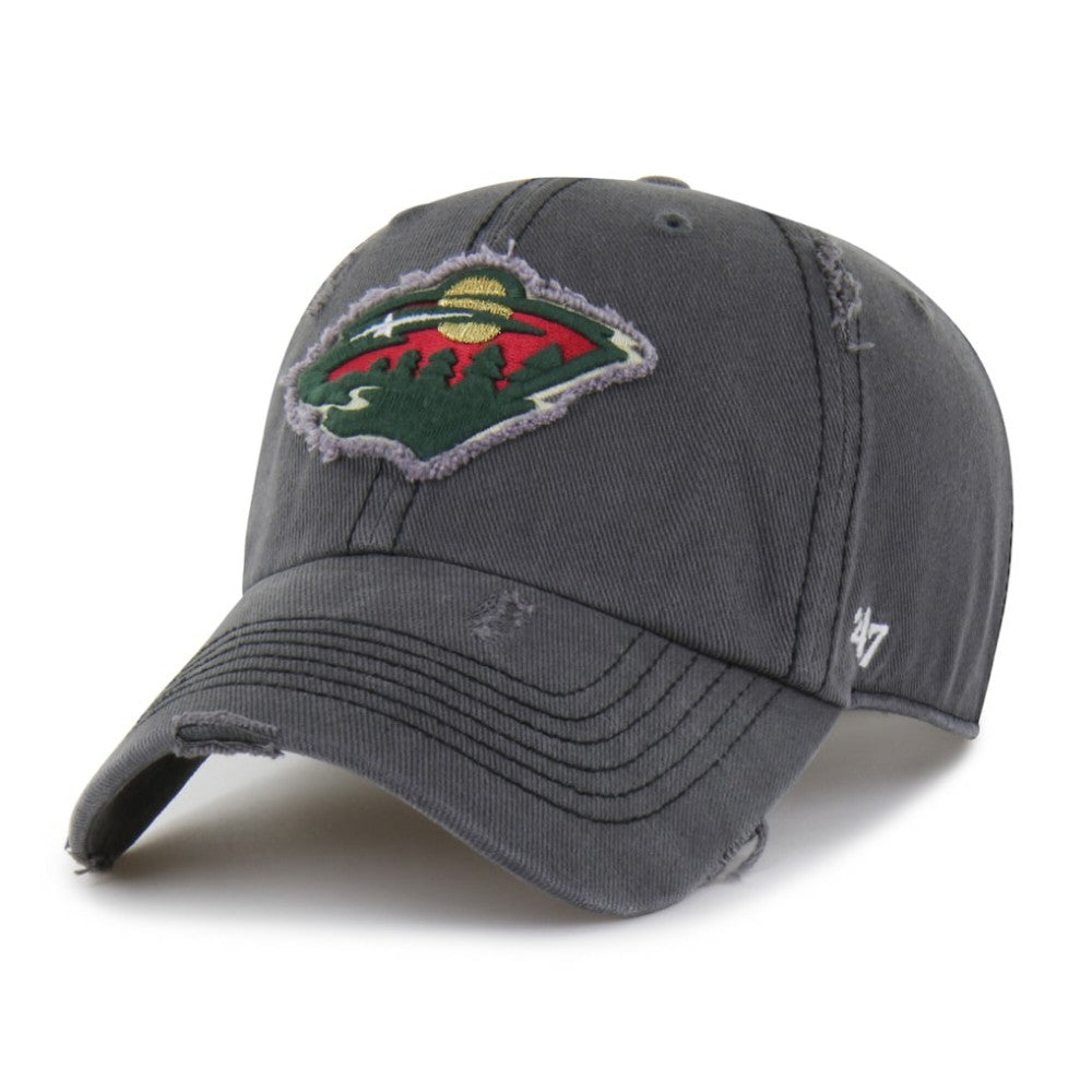 Minnesota Wild '47 Weathered Clean Up Adjustable Hat - Charcoal | 47 brand near me