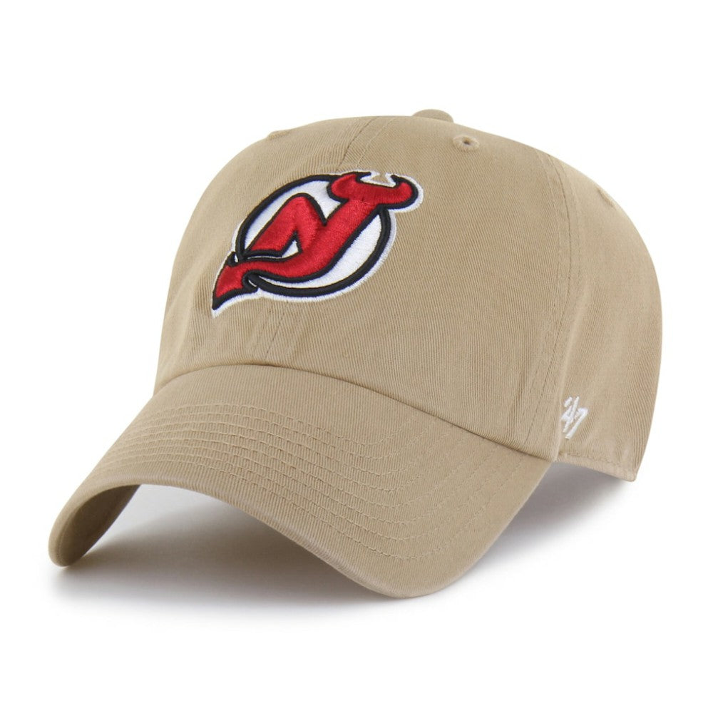 New Jersey Devils '47 Logo Clean Up Adjustable Hat - Khaki | 47 brand discount
