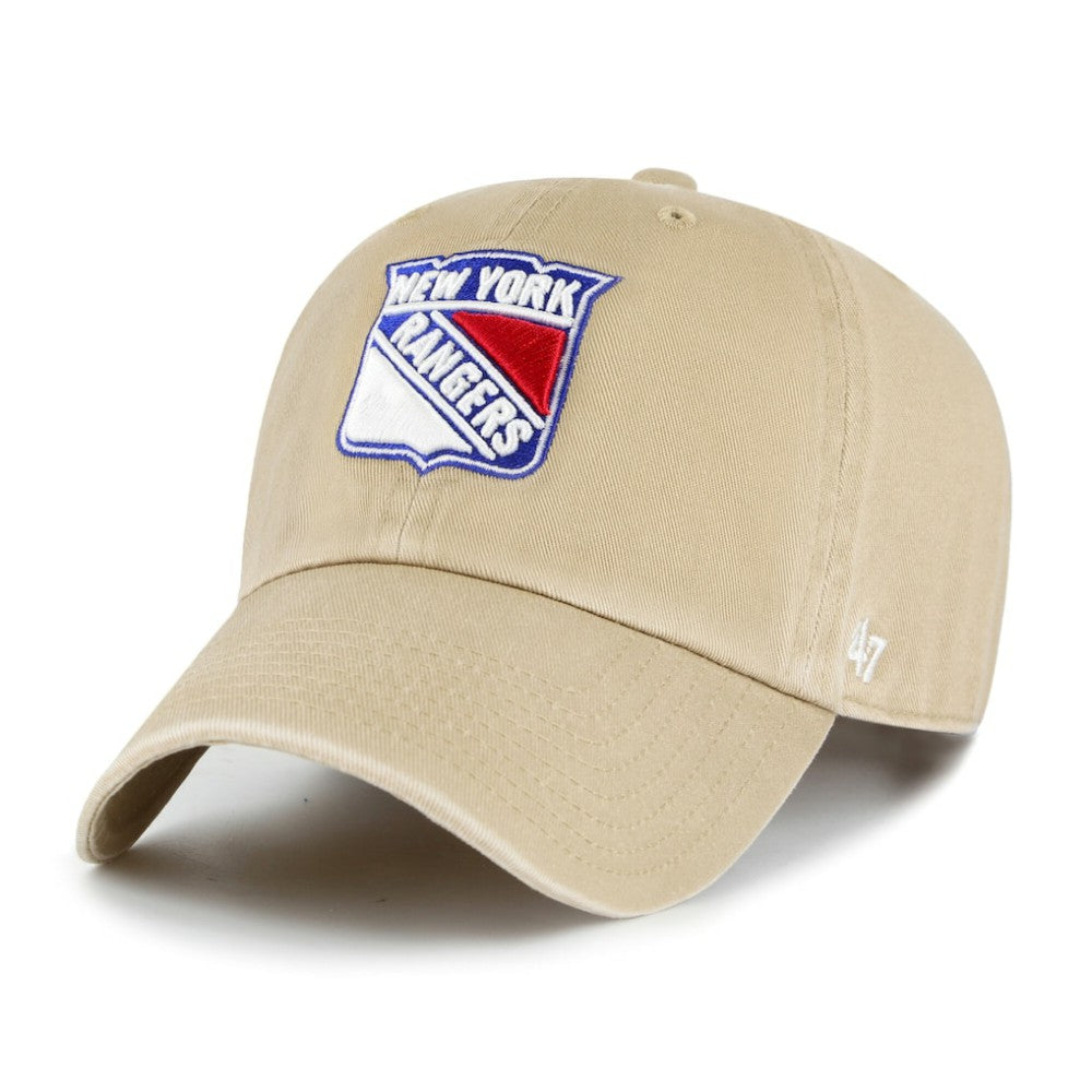 New York Rangers '47 Logo Clean Up Adjustable Hat - Khaki | 47 brand online