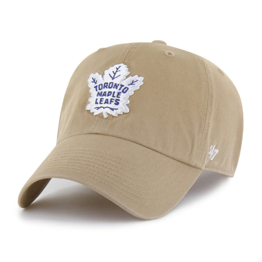 Toronto Maple Leafs '47 Logo Clean Up Adjustable Hat - Khaki | 47 brand online