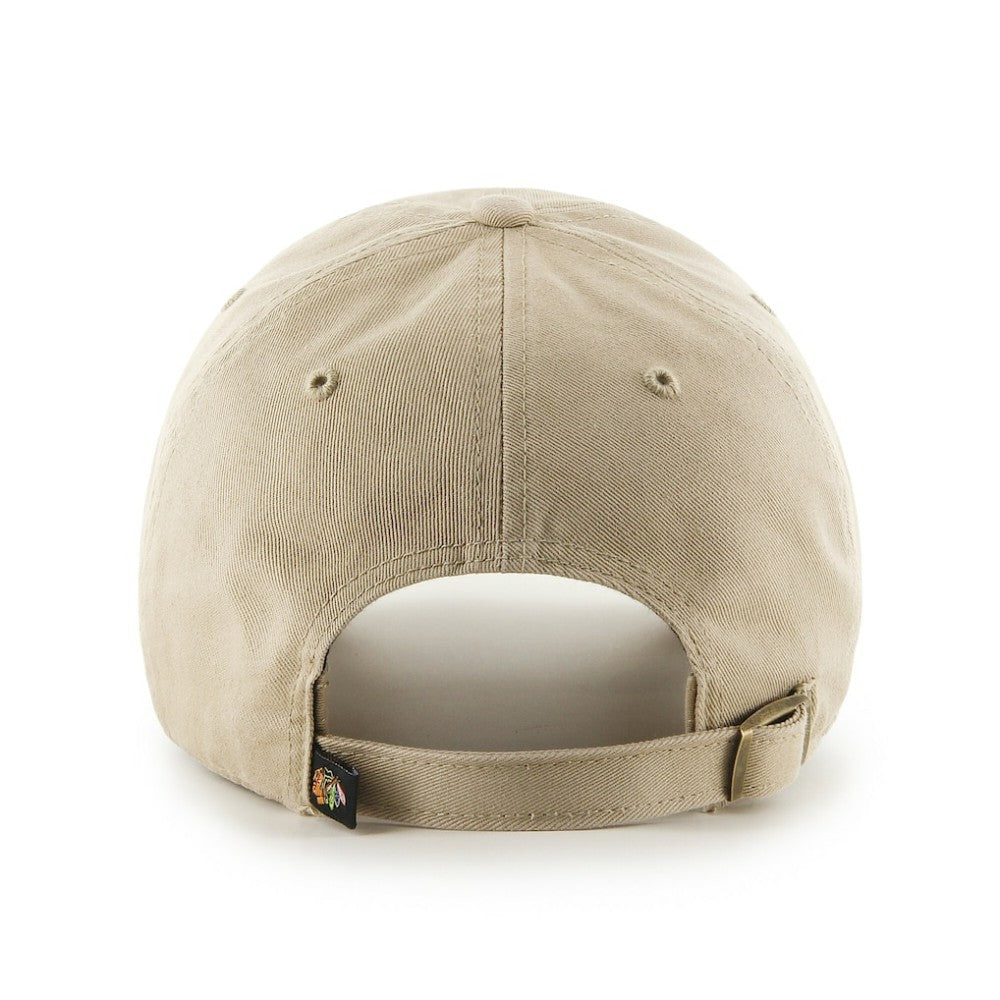 Chicago Blackhawks '47 Logo Clean Up Adjustable Hat - Khaki | 47 brand on sale