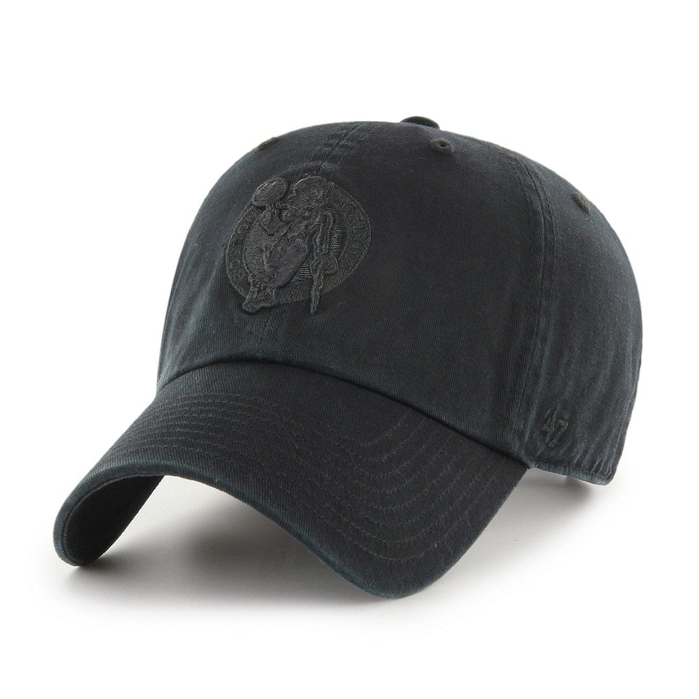 47 brand Boston Celtics '47 Black on Black Clean Up Adjustable Hat