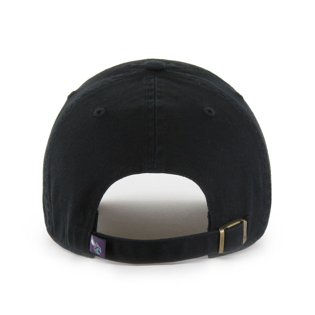 47 brand Charlotte Hornets '47 Black on Black Clean Up Adjustable Hat