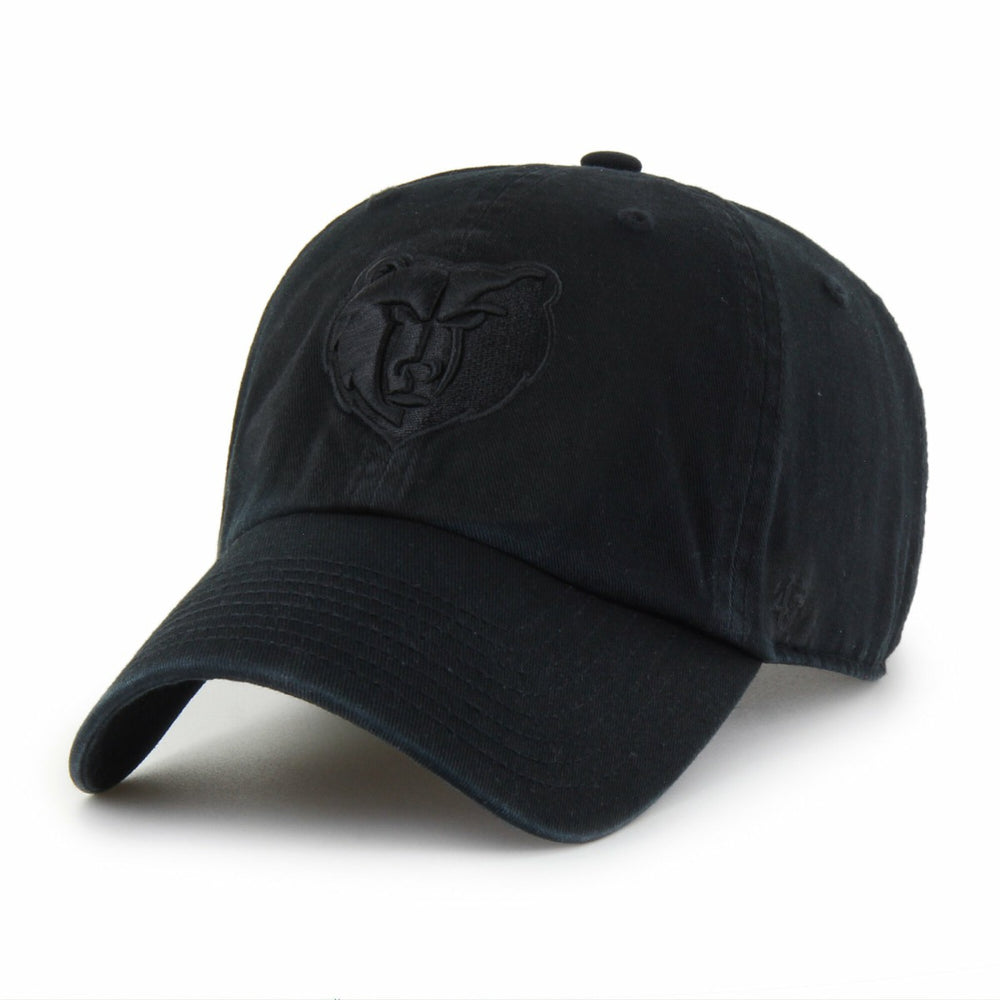 47 brand Memphis Grizzlies '47 Black on Black Clean Up Adjustable Hat