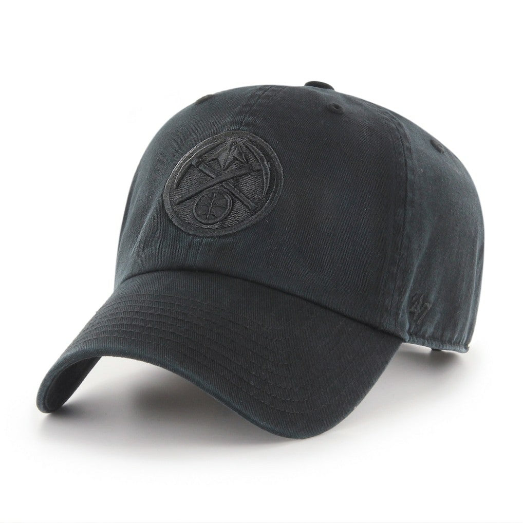 47 brand Denver Nuggets '47 Black on Black Clean Up Adjustable Hat