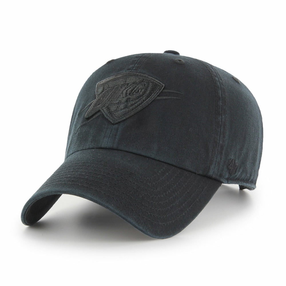 47 brand Oklahoma City Thunder '47 Black on Black Clean Up Adjustable Hat