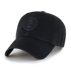 47 brand Philadelphia 76ers '47 Black on Black Clean Up Adjustable Hat