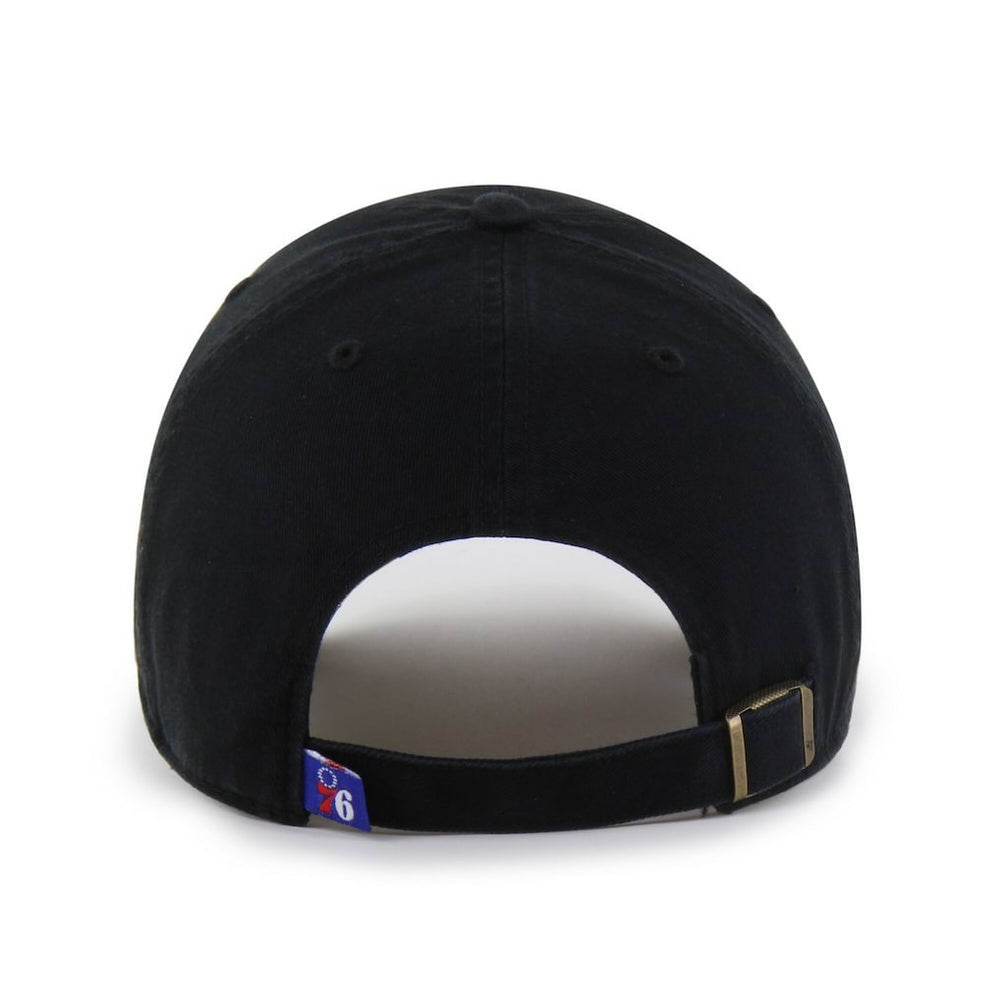 47 brand Philadelphia 76ers '47 Black on Black Clean Up Adjustable Hat