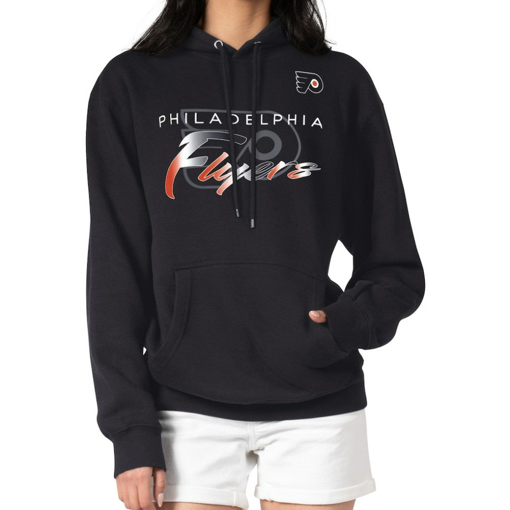Philadelphia Flyers G-III 4Her by Carl Banks Shadow Logo Fleece Pullover Hoodie - Black | NHL Clearance