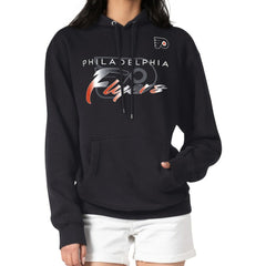 Philadelphia Flyers G-III 4Her by Carl Banks Shadow Logo Fleece Pullover Hoodie - Black | NHL Clearance