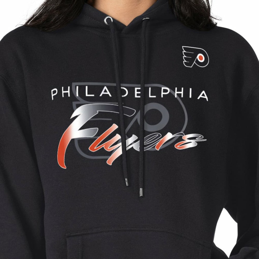 Philadelphia Flyers G-III 4Her by Carl Banks Shadow Logo Fleece Pullover Hoodie - Black | NHL Clearance