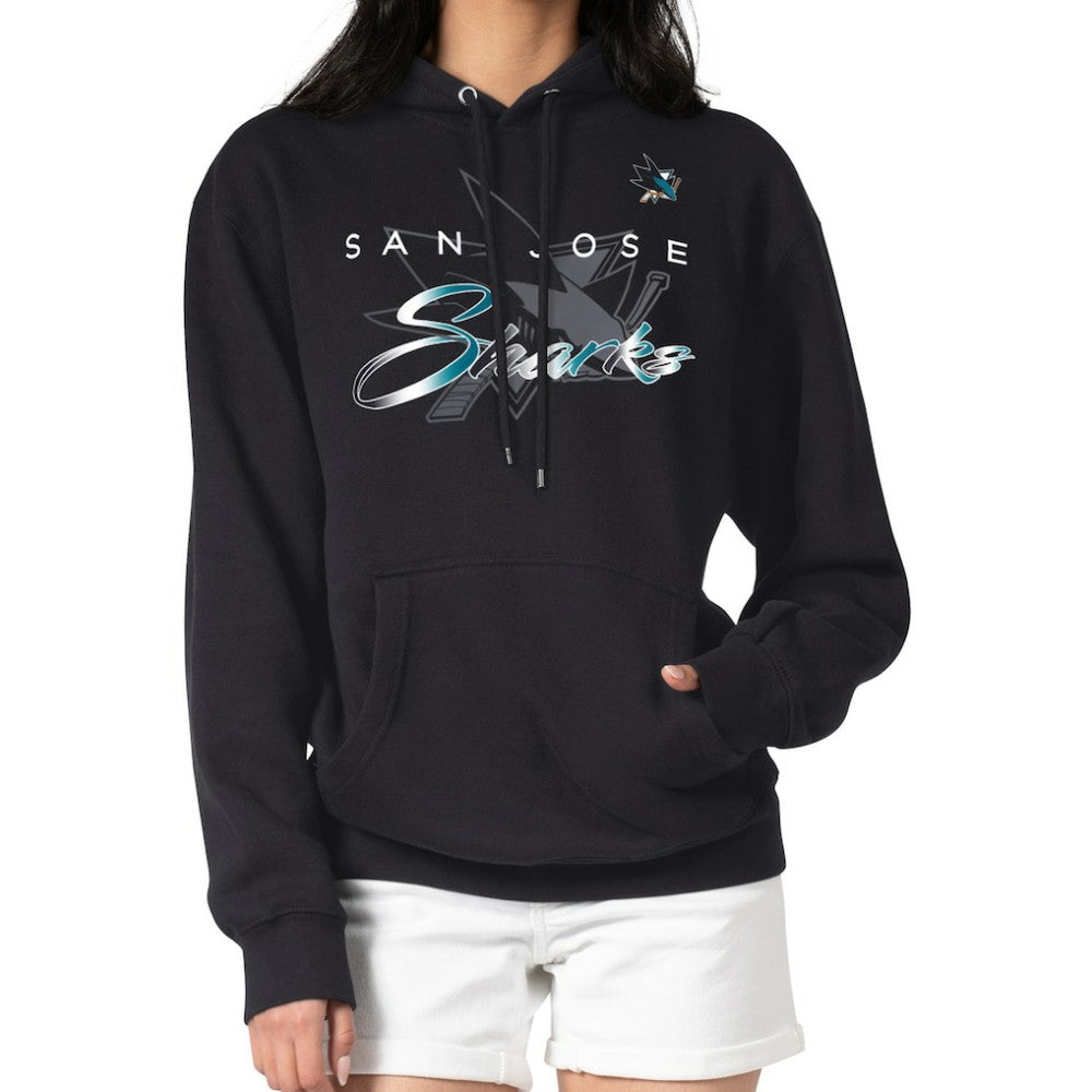 San Jose Sharks G-III 4Her by Carl Banks Shadow Logo Fleece Pullover Hoodie - Black | NHL sale