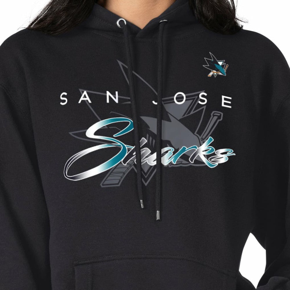 San Jose Sharks G-III 4Her by Carl Banks Shadow Logo Fleece Pullover Hoodie - Black | NHL sale