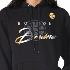 Boston Bruins G-III 4Her by Carl Banks Shadow Logo Fleece Pullover Hoodie - Black | NHL Clearance
