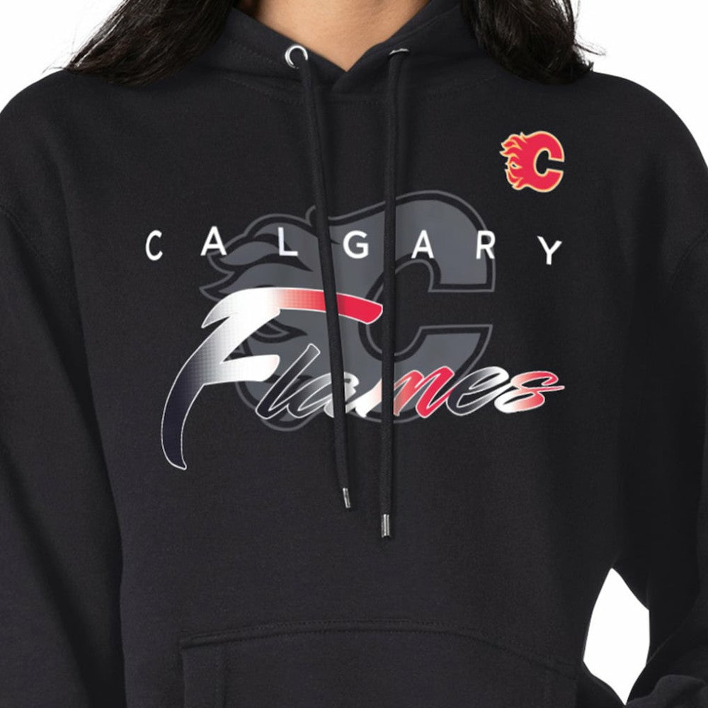 Calgary Flames G-III 4Her by Carl Banks Shadow Logo Fleece Pullover Hoodie - Black | NHL discount