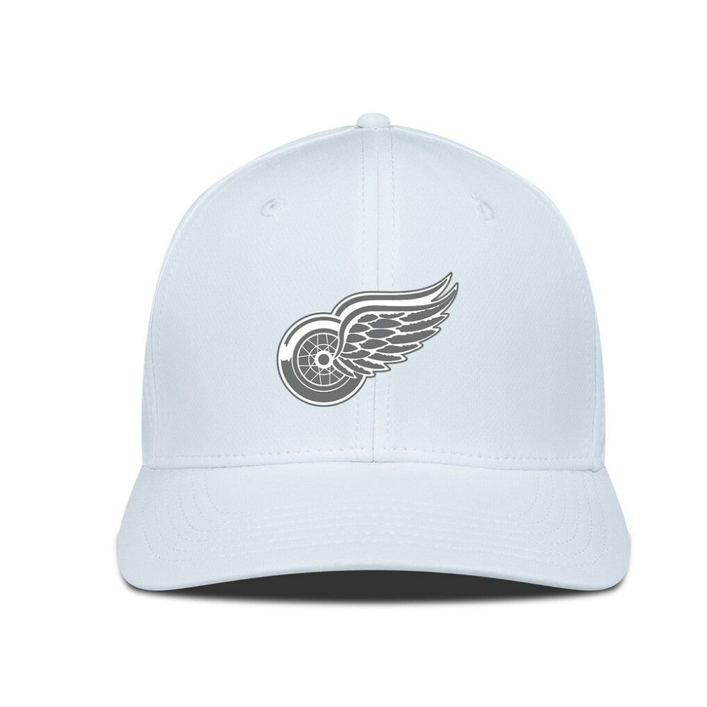 Detroit Red Wings Levelwear Rise Slate & Snow Structured Flex Hat - White | NHL Clearance