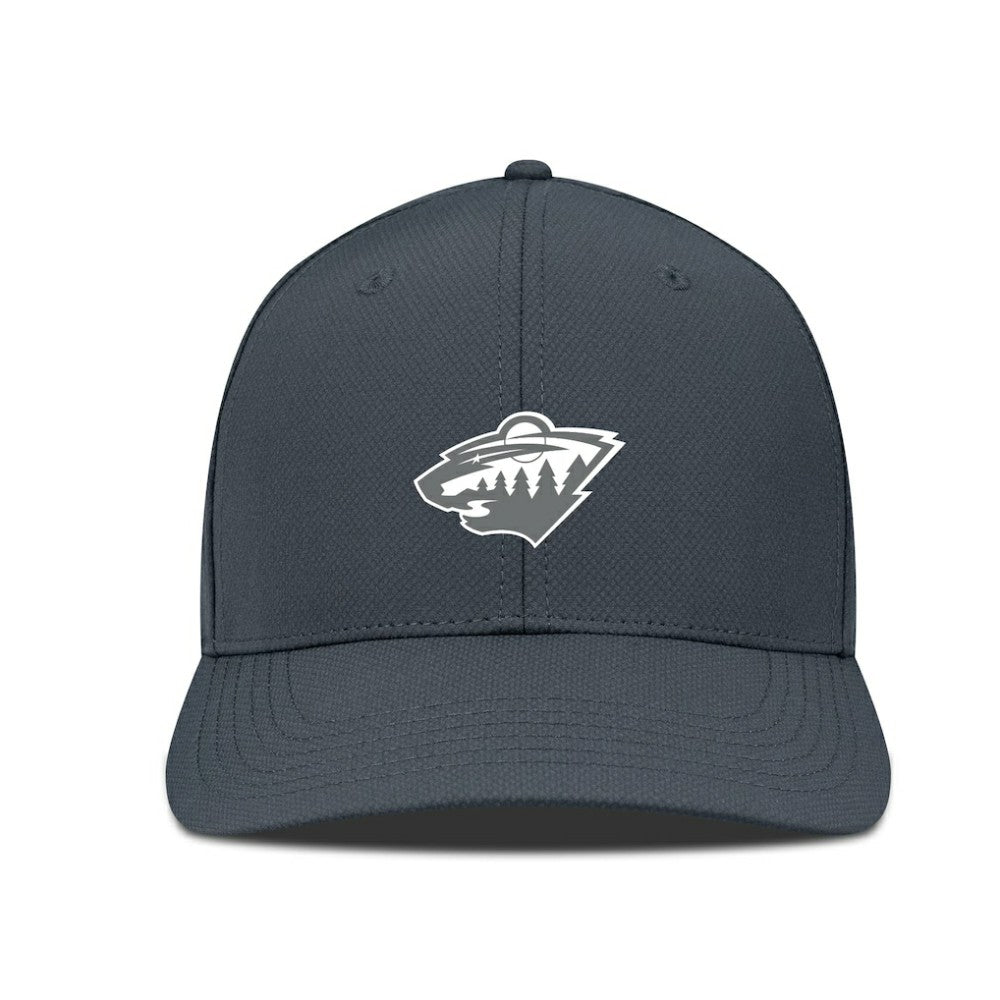 Minnesota Wild Levelwear Rise Slate & Snow Structured Flex Hat - Charcoal | NHL Lifestyle