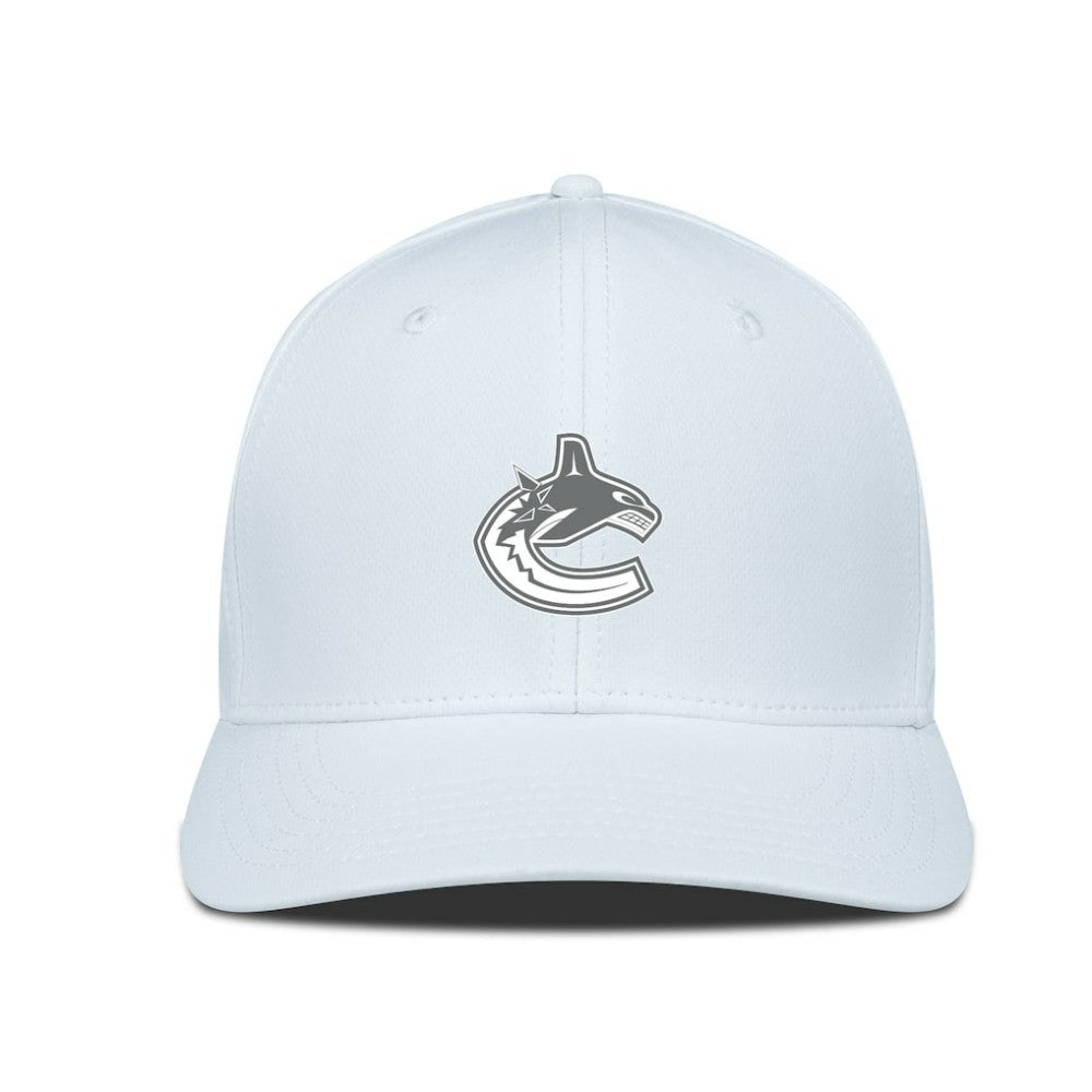 Vancouver Canucks Levelwear Rise Slate & Snow Structured Flex Hat - White | NHL on sale